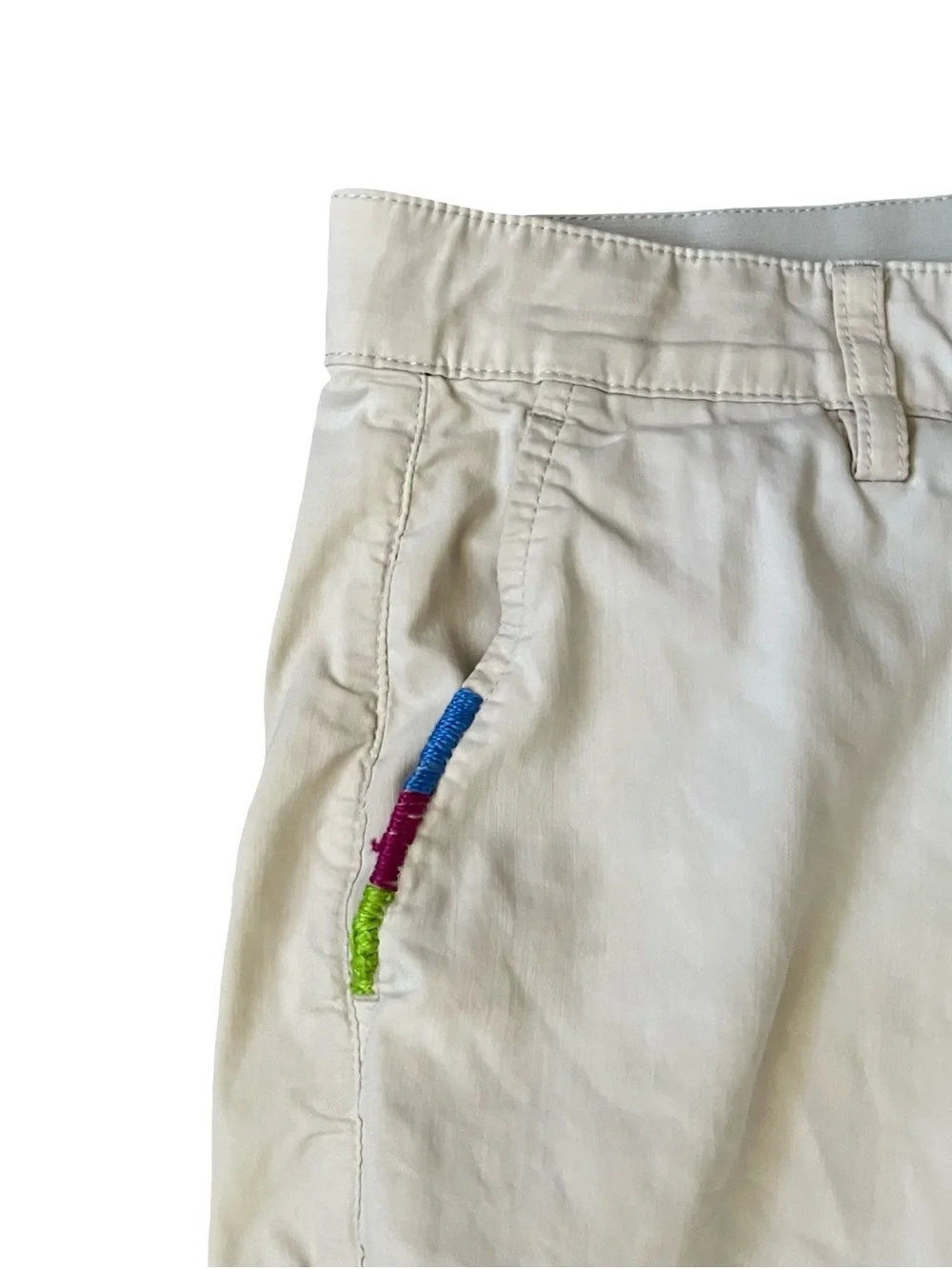 Faherty Chino Pants Coolmax 30x31 (32x31) Golf Zip Pocket Reworked Repaired Knee